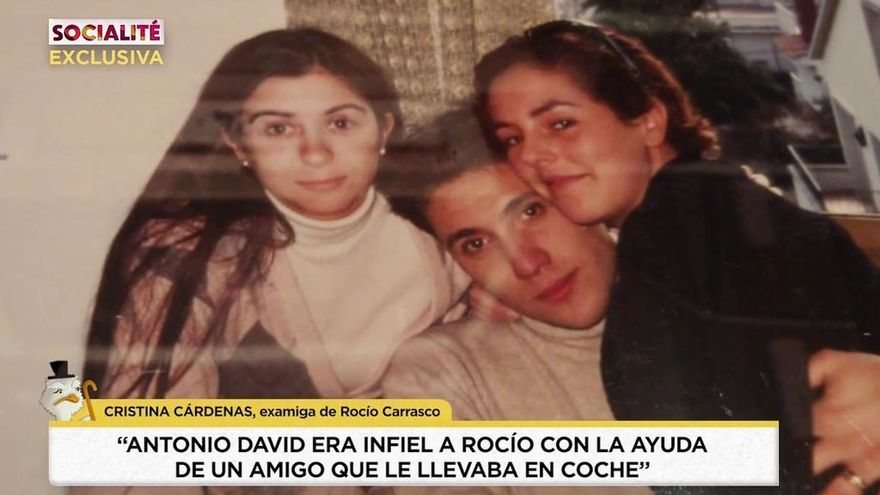 Cristina Cárdenas con Antonio David y Rocío Carrasco/ Foto: telecinco.es