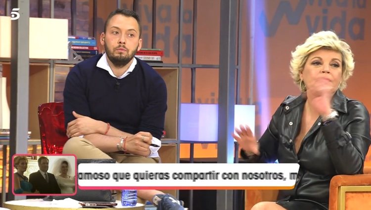 Terelu Campos emocionándose y abandonando el plató de 'Viva la vida' / Telecinco.es