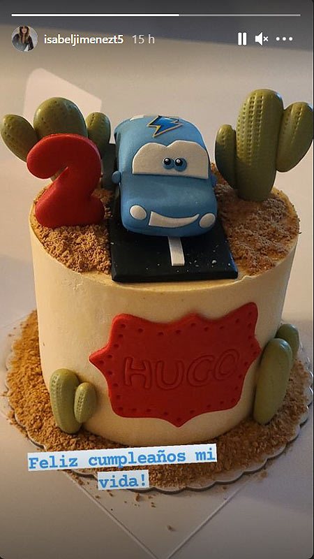 La tarta de cumpleaños de Hugo/ Foto: Instagram