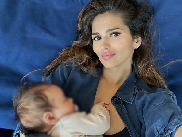 Sara Sálamo con su segundo hijo/ Foto: Instagram