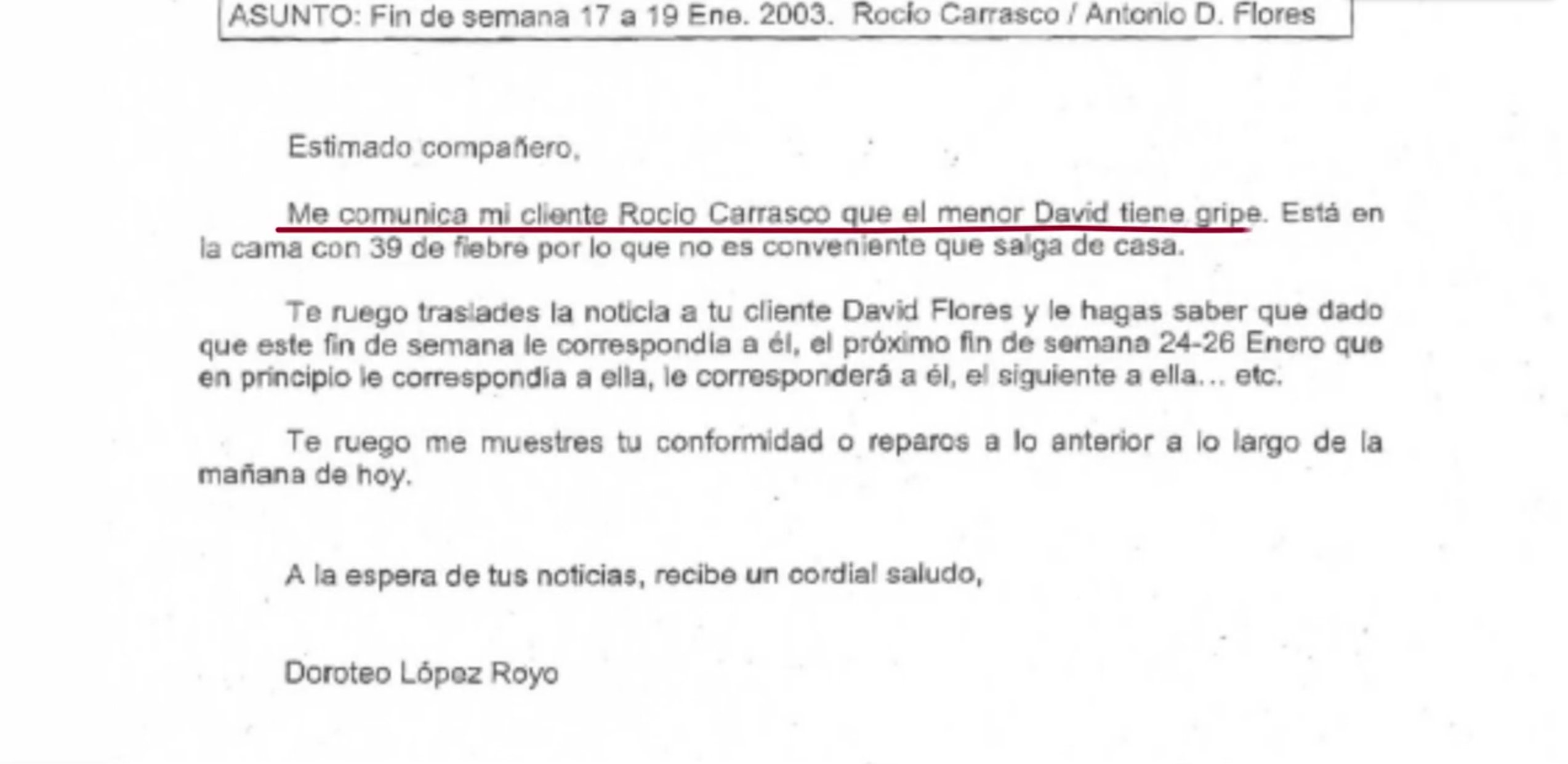 Rocío Carrasco le comunicó la enfermedad de su hijo a través de su abogado | Foto: Telecinco.es