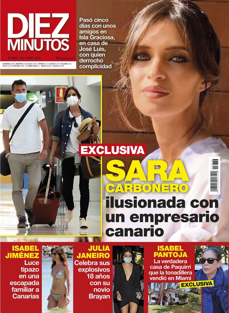 Sara Carbonero junto a José Luis en la portada de Diez Minutos