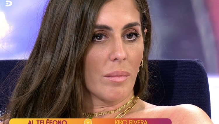 Anabel Pantoja conteniendo las lágrimas | Foto: telecinco.es