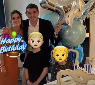 Iker Casilla celebrando su cumpleaños con Sara Carbonero y sus dos hijos/ Foto: Instagram