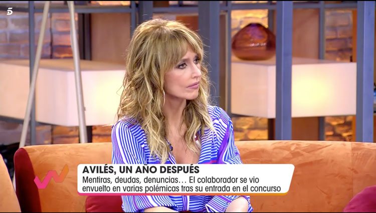Emma García presentando en 'Viva la vida' el suceso de José Antonio Avilés | Foto: Telecinco