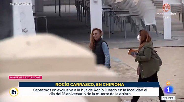 Rocío Carrasco visitando Chipiona en el 15 aniversario de la muerte de Rocío Jurado | Foto: RTVE