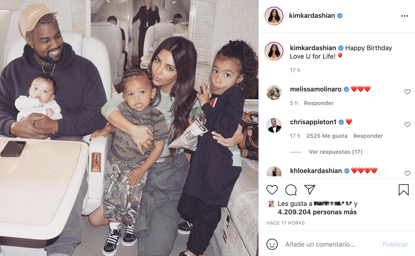 Las tiernas palabras de Kim Kardashian a Kanye West en su cumpleaños | Foto: Instagram