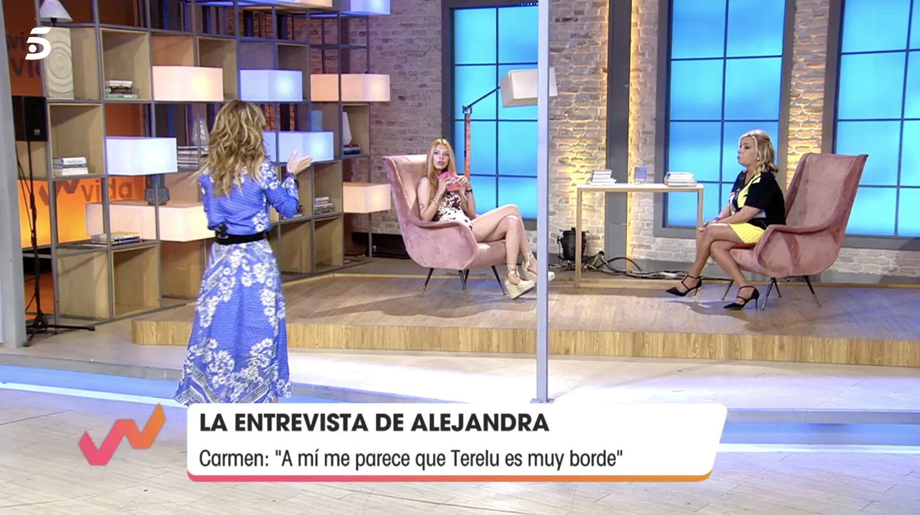 Carmen Borrego se somete a las preguntas de Alejandra Rubio | Foto: Telecinco.es