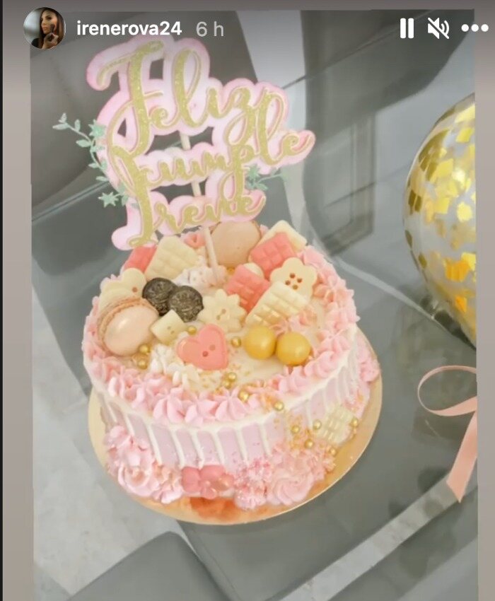 Irene Rosales comparte la foto de su tarta de cumpleaños/ Foto: Instagram