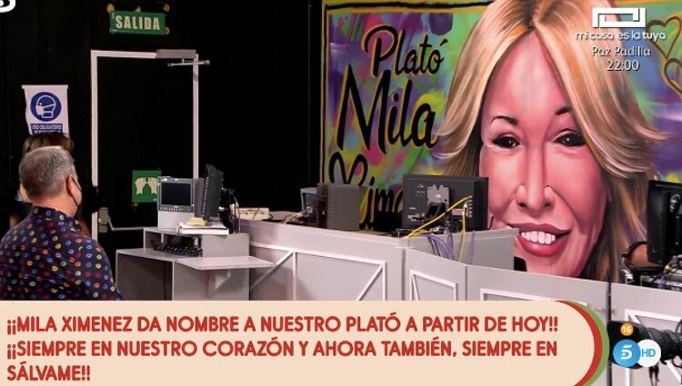 El precioso mural de Mila | Foto: telecinco.es