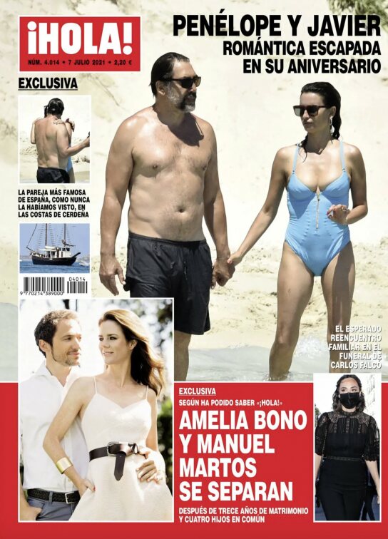 Penélope Cruz y Javier Bardem en la portada de ¡Hola!