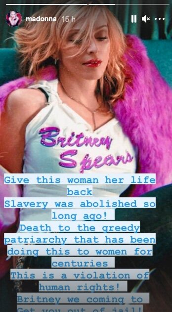 Madonna con la camiseta de Britney Spears | Instagram
