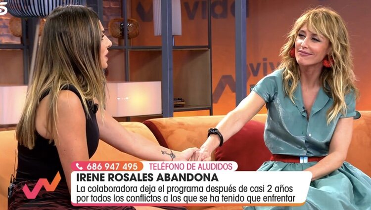 Emma García muestra su cariño a Irene Rosales | Foto: telecinco.es