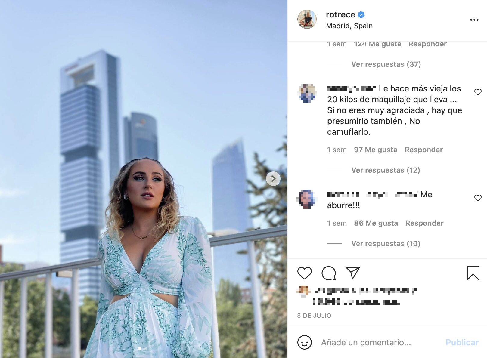 Rocío Flores recibe muchos insultos de usuarios a través de las rede sociales | Foto: Instagram