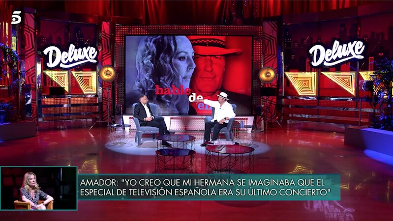 Amador Mohedano en el plató de 'Viernes deluxe' hablando de Rocío Carrasco/ Foto: telecinco.es