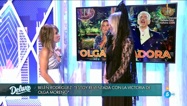 Belén Rodriguez se viste de luto ante la victoria de Olga Moreno en 'Supervivientes' | Foto: Telecinco.es