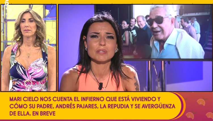 Mari Cielo rompe a llorar al hablar de la relación que mantiene con su padre, Andrés Pajares | Foto: Telecinco.es