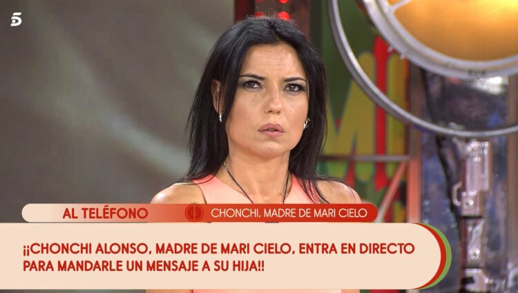 Mari Cielos Pajares habla por llamada telefónica con su madre Chonchi Alonso | Foto: Telecinco.es