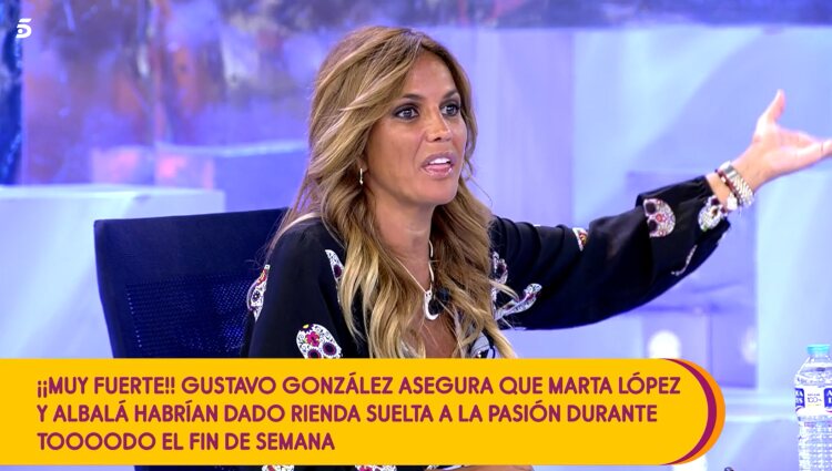 Marta López desmiente en directo su relación amorosa con Alejandro Albalá | Foto: Telecinco.es