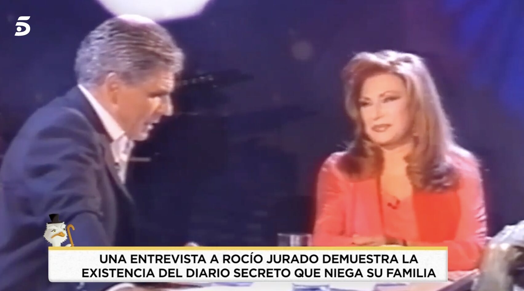Pedro Ruiz hacía alusión a la afición de Rocío Jurado de escribir sus pensamientos | Foto: Telecinco.es
