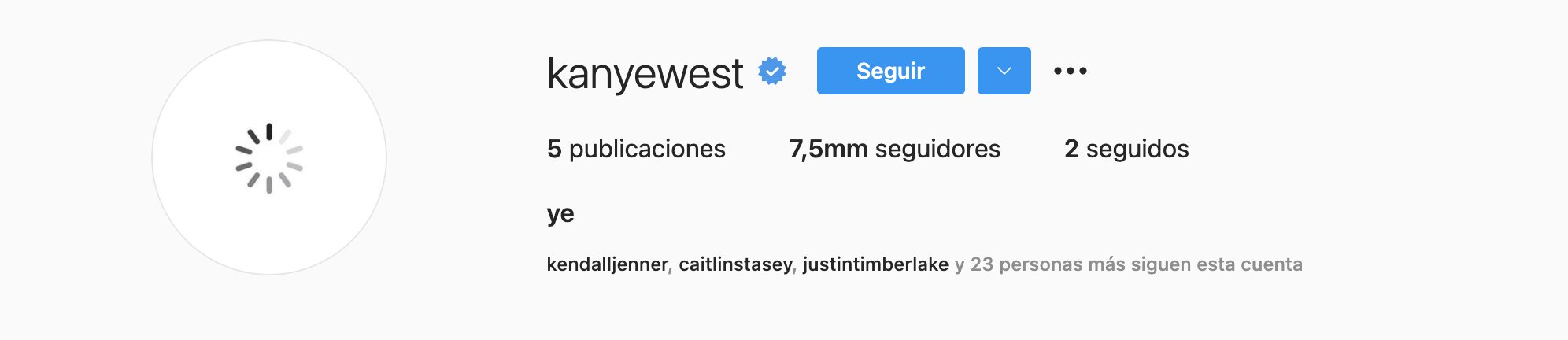 Kanye West se llamará muy pronto Ye | Foto: Instagram