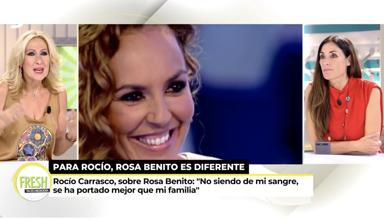 Rosa Benito, muy agradecida por las palabras de Rocío Carrasco en 'Sálvame' | Foto: Telecinco.es