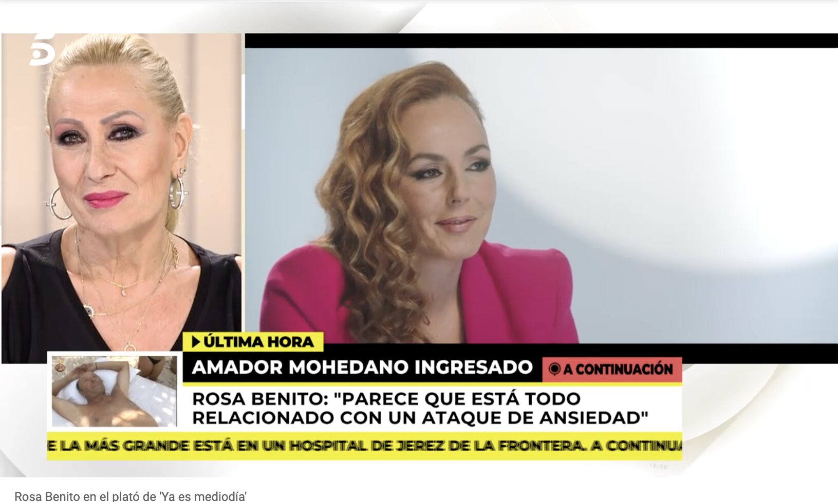 Rosa Benito, dolida por todo lo que se ha dicho en 'Sálvame' | Foto: Telecinco.es