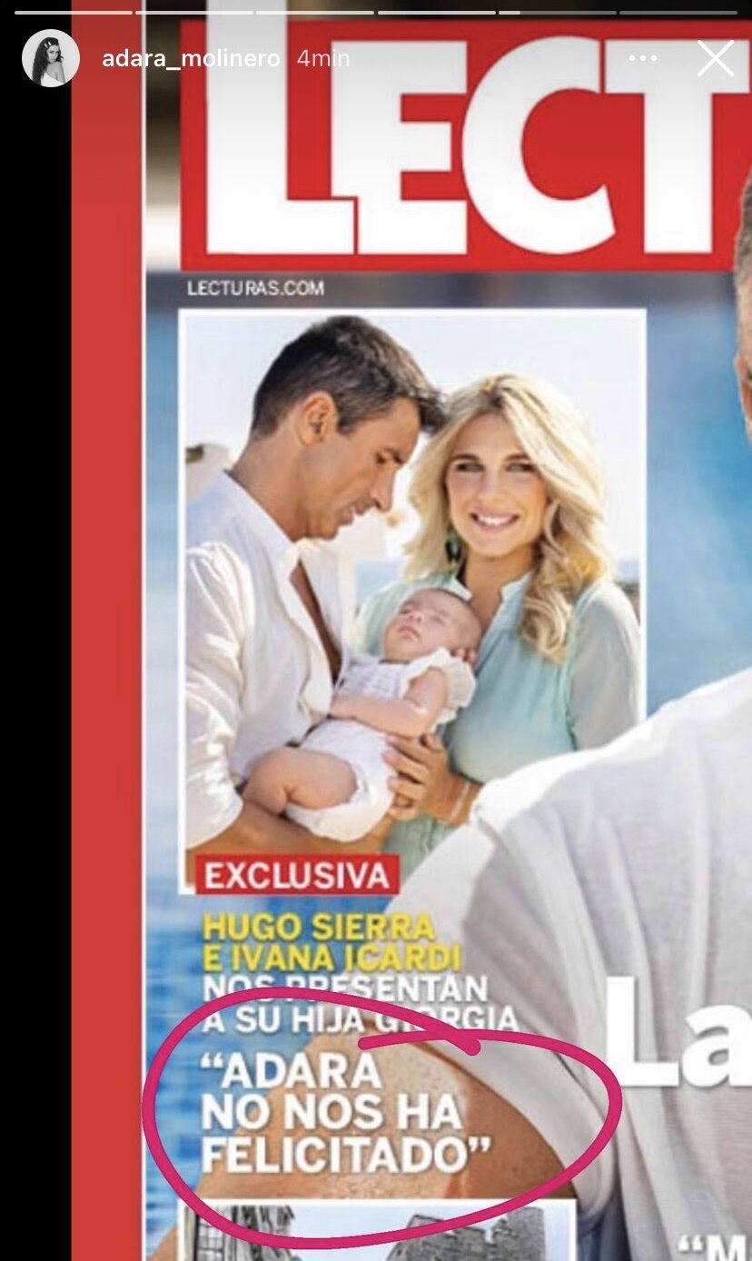 Hugo Sierra aseguró que Adara no les había felicitado por el nacimiento de su hija | Foto: Instagram