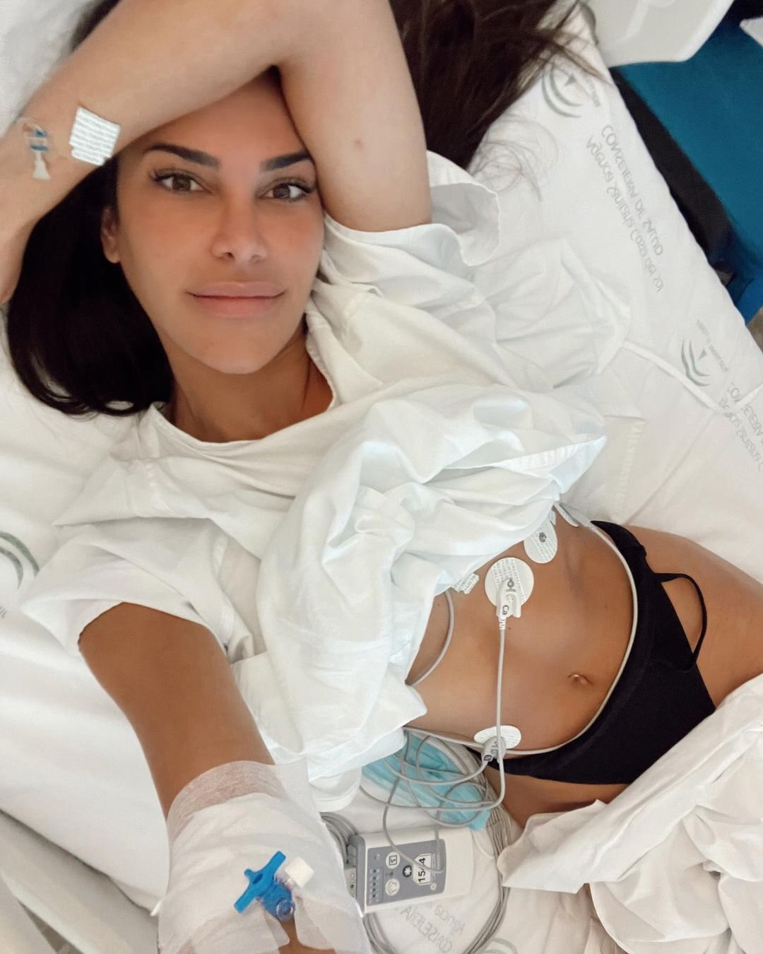 Carla Barber en el hospital/ Foto: Instagram