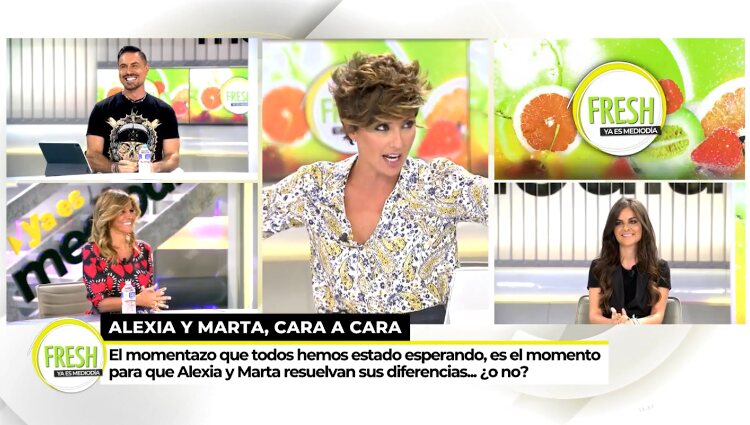 Alexia Rivas y Marta López, cara a cara en 'Ya es mediodía' | Foto: Telecinco.es