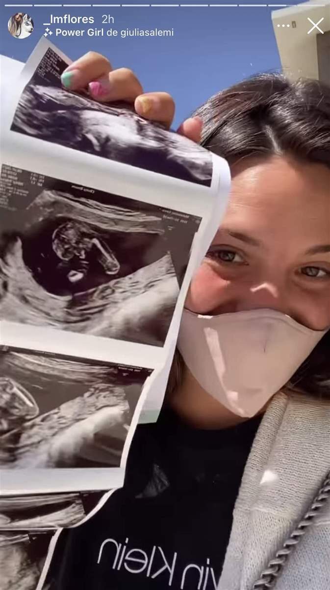 Laura Matamoros enseña las ecografías de su embarazo/ Foto: Instagram