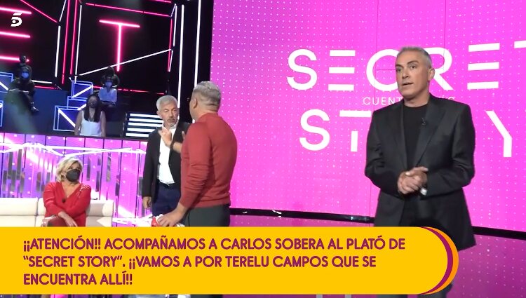 Kiko Hernández se reencuentra con Terelu en el plató de 'Secret Story' | Foto: Telecinco.es