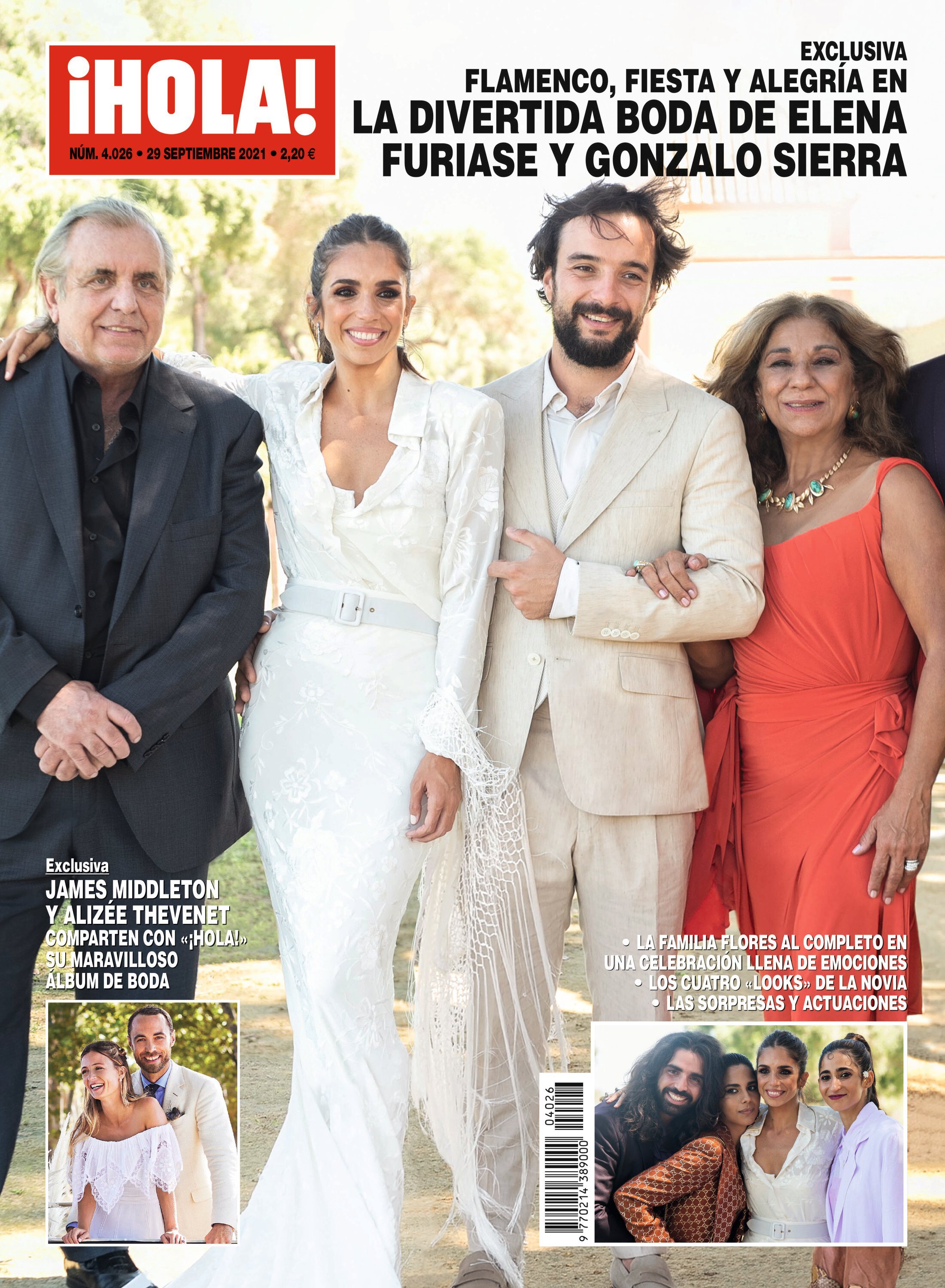 Elena Furiase y Gonzalo Sierra el día de su boda en la portada de ¡Hola!