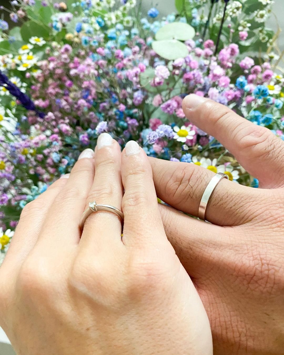 Los anillos de la boda de Yoli Claramonte y Jorge Moreno/ Foto: Instagram