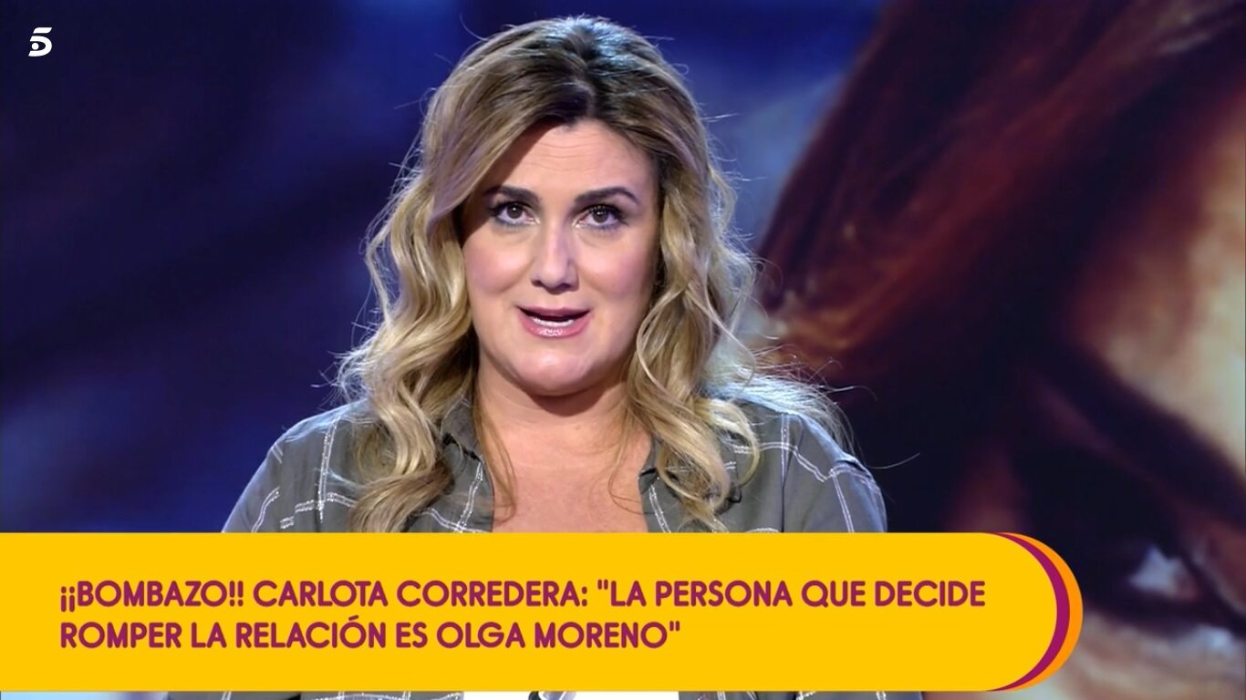 Carlota Corredera dando la información en 'Sálvame' / Telecinco.es