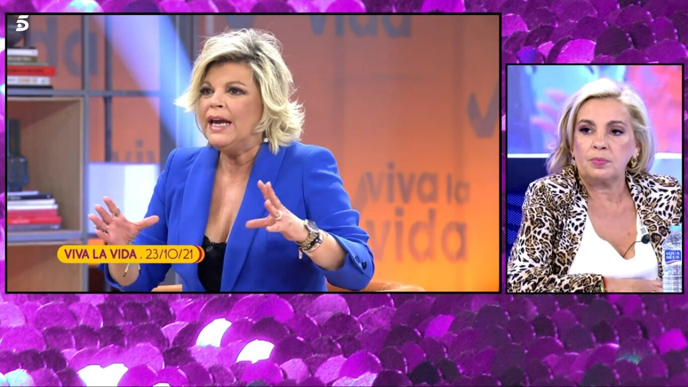 Carmen Borrego escuchando las palabras de Terelu Campos / Telecinco.es