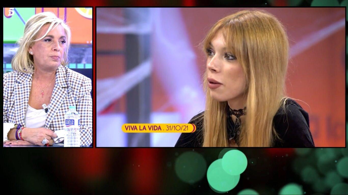 Carmen Borrego viendo las declaraciones de Alejandra Rubio / Telecinco.es