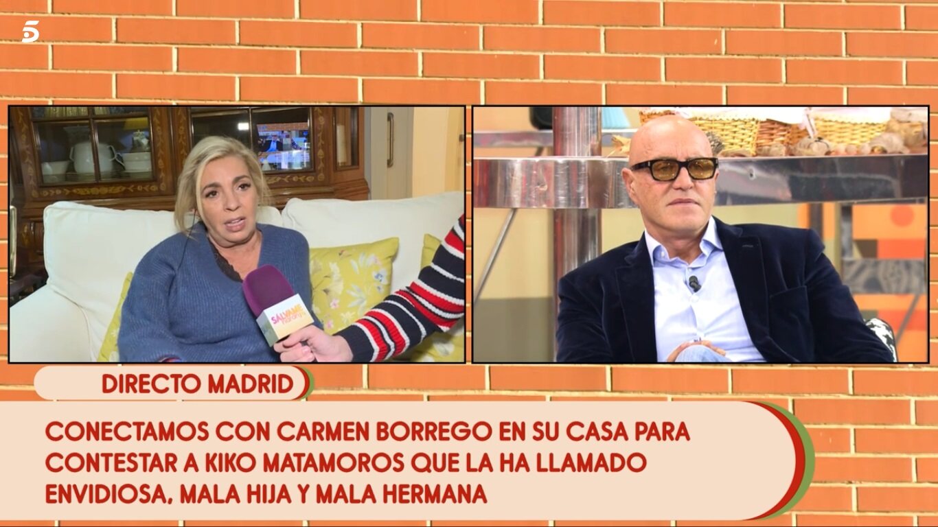 Carmen Borrego contestando a Matamoros / Telecinco.es