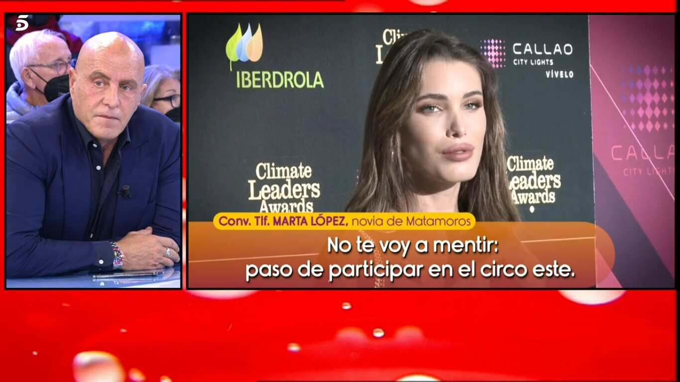 Kiko Matamoros escuchando las palabras de Marta López / Telecinco.es