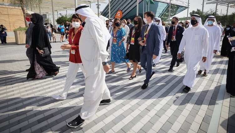 Estefanía de Mónaco, sus hijos y su nuera en la EXPO de Dubai 2020