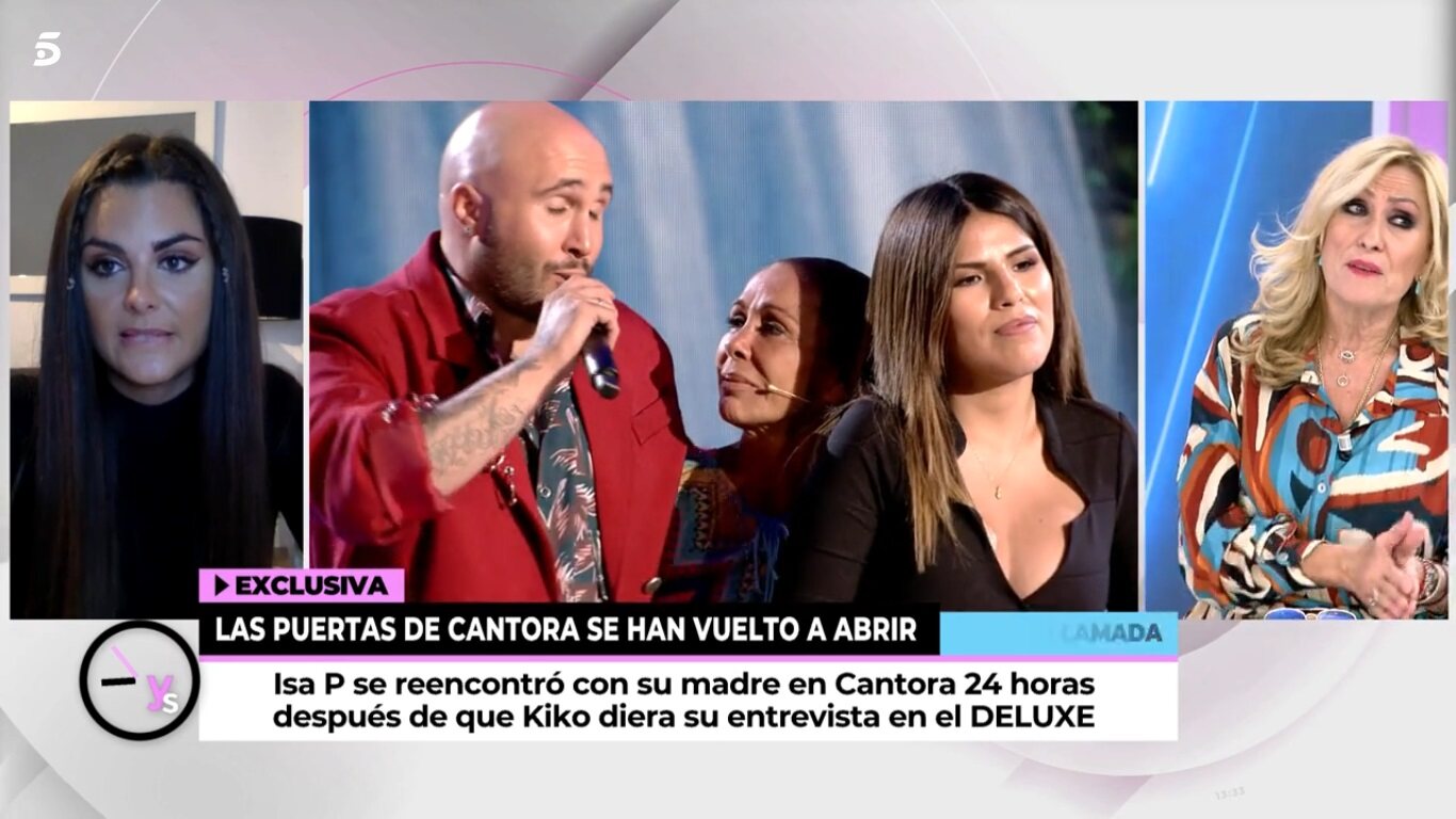 Alexia Rivas contando el encuentro entre Isabel Pantoja y su hija en Cantora / Telecinco.es