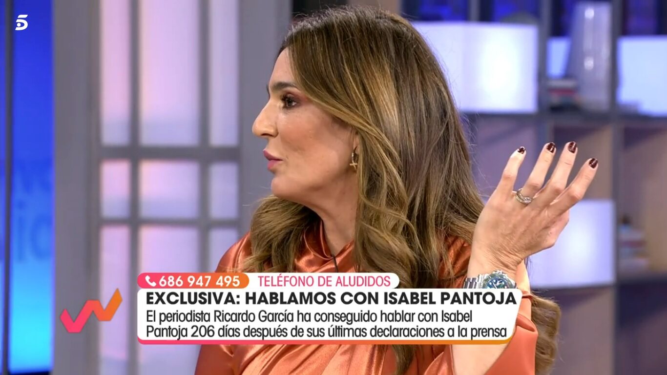Raquel Bollo contando cómo se encuentra Isabel Pantoja / Telecinco.es