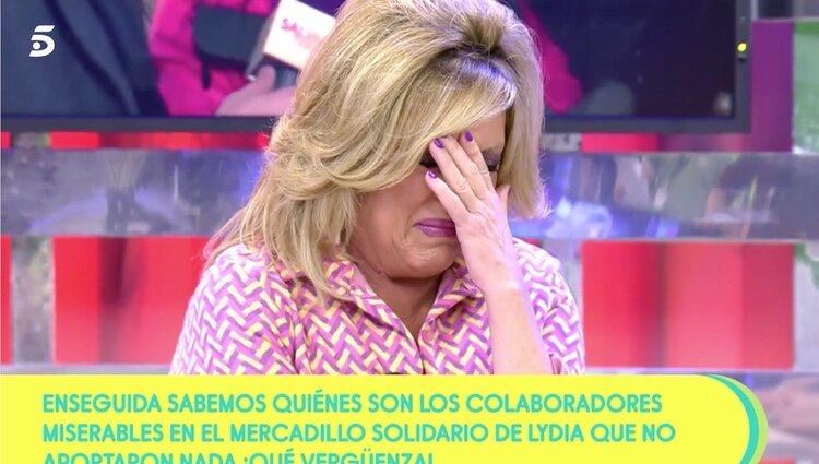 Lydia Lozano llora por la polémica | Foto: telecinco.es