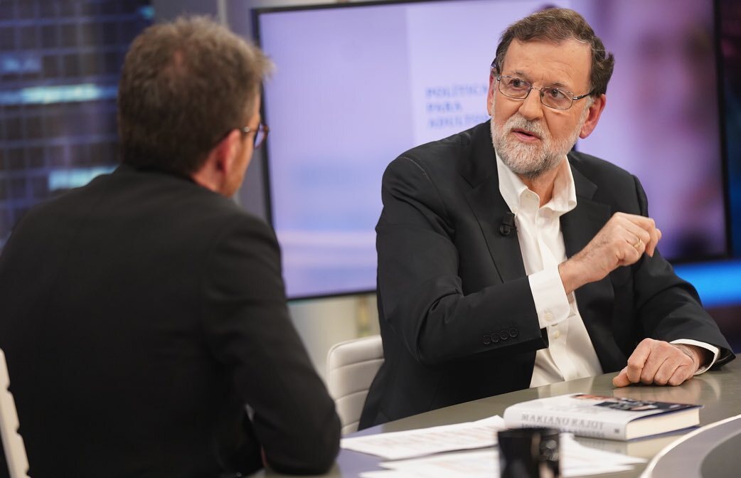 Mariano Rajoy hablando con Pablo Motos/ Foto: Antena 3