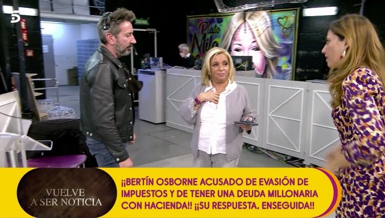Carmen Borrego abandona el plató de 'Sálvame' tras encontrarse mal / Foto: Telecinco.es