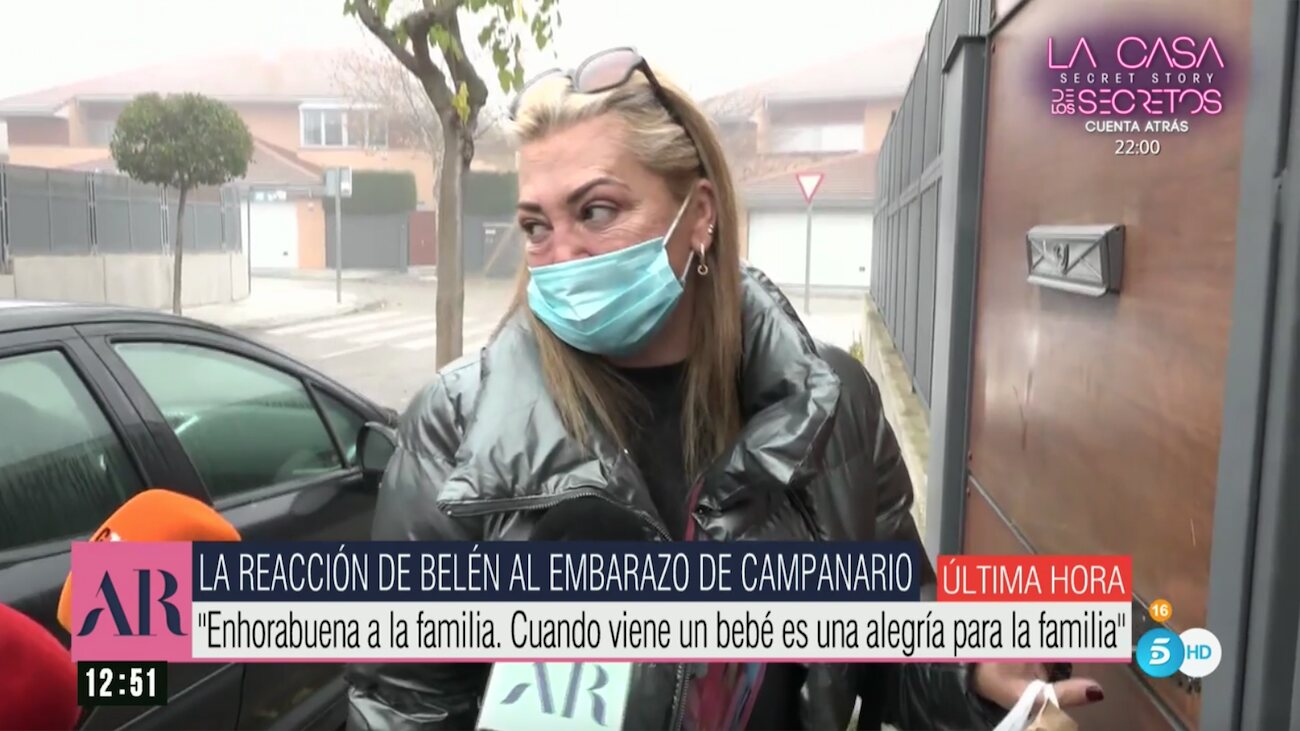 Belén Esteban hablando de la noticia del embarazo de María José Campanario / Telecinco.es