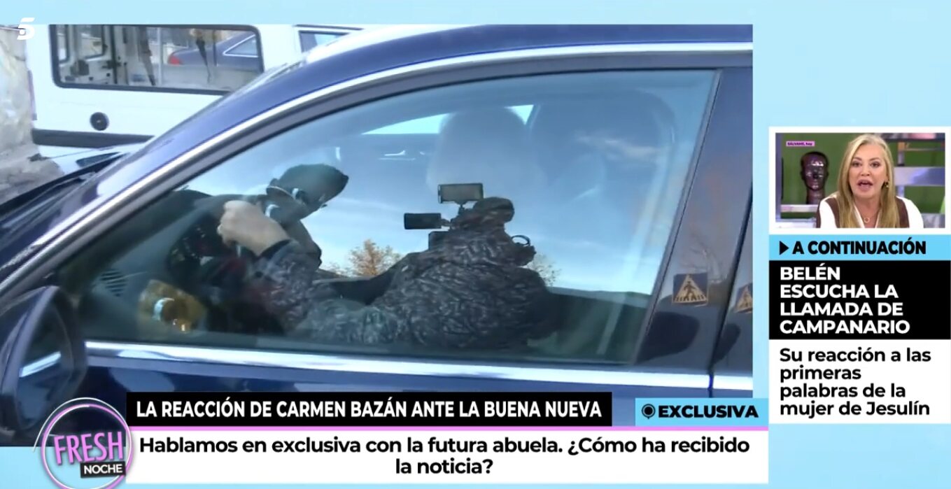 Carmen Bazán yéndose en su vehículo / Telecinco.es