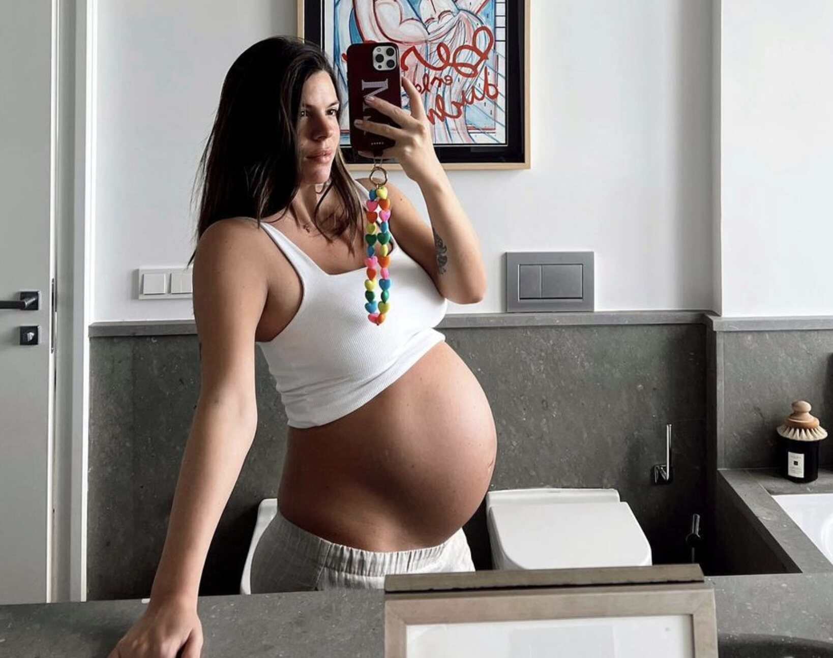 Laura Matamoros en la recta final de su segundo embarazo/ Foto: Instagram