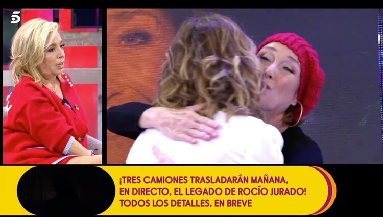 Carmen Borrego ofrece su apoyo a María Forqué / Foto: Telecinco.es