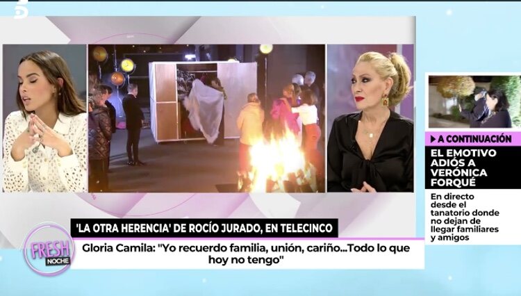 Gloria Camila y Rosa Benito recuerdan la figura de Rocío Jurado / Foto: Telecinco.es